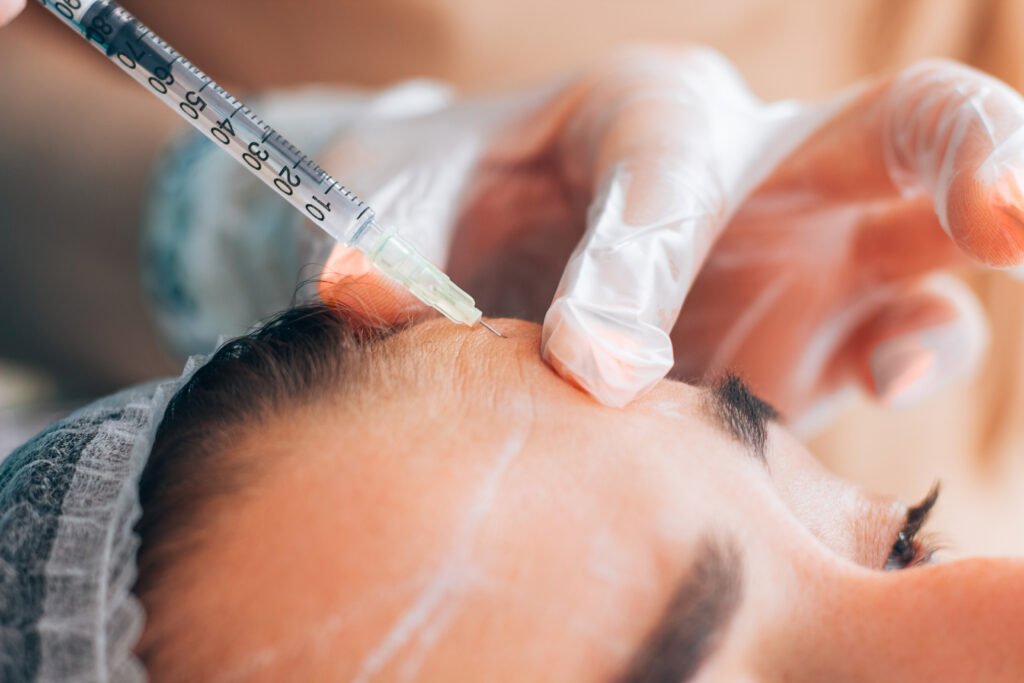 woman receiving botox