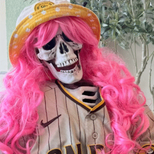 shelly the skelly mascot at Synerchi